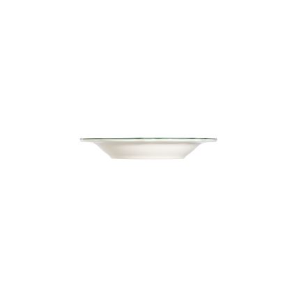 Service de table 24 pièces en porcelaine, blanc et vert