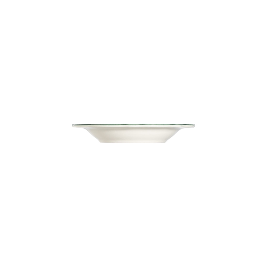 Service de table 24 pièces en porcelaine, blanc et vert
