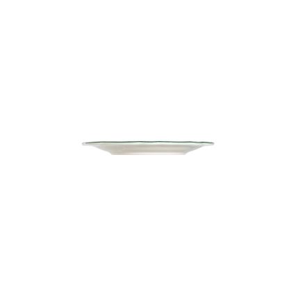 Service de table 24 pièces en porcelaine, blanc et vert