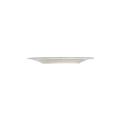 Service de table 24 pièces en porcelaine, blanc et vert
