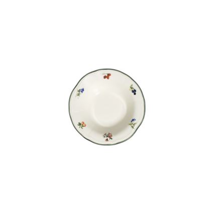 Service de table 24 pièces en porcelaine, blanc et vert