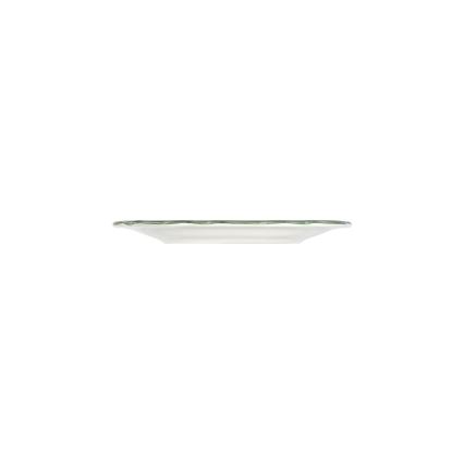 Service de table 24 pièces en porcelaine, blanc et vert