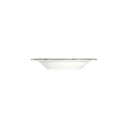 Service de table 24 pièces en porcelaine, blanc et vert