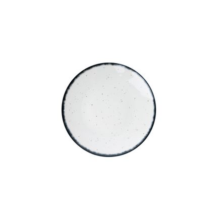 Service de table 24 pièces en porcelaine, blanc/noir