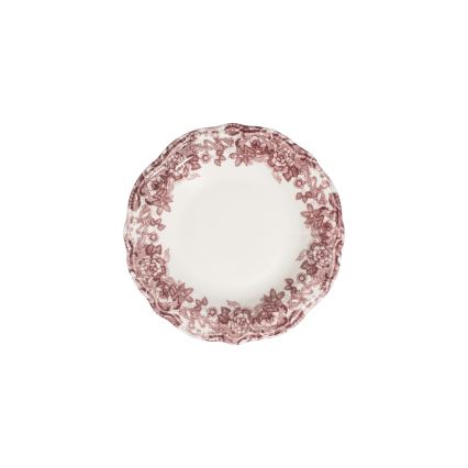Service de table 24 pièces en porcelaine, blanc/rose