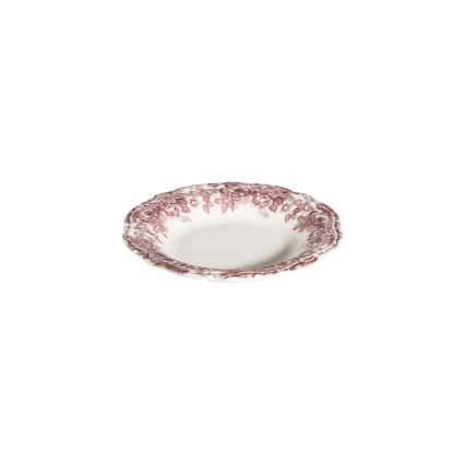 Service de table 24 pièces en porcelaine, blanc/rose