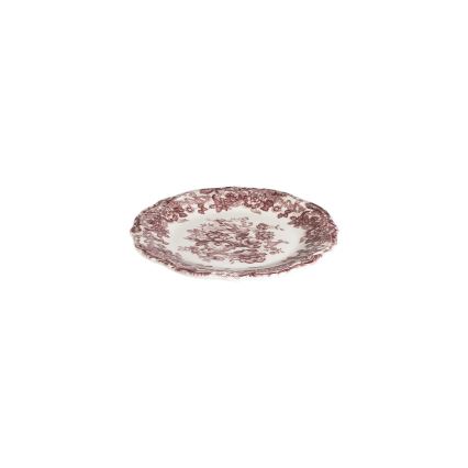 Service de table 24 pièces en porcelaine, blanc/rose