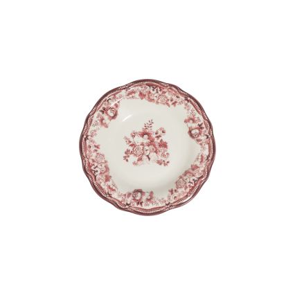 Service de table 24 pièces en porcelaine, blanc/rose