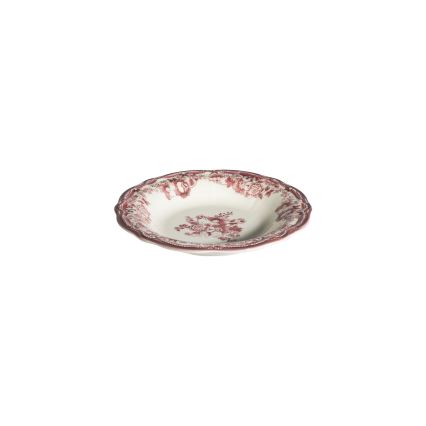 Service de table 24 pièces en porcelaine, blanc/rose