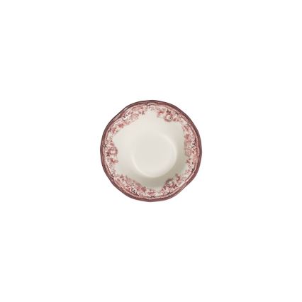 Service de table 24 pièces en porcelaine, blanc/rose