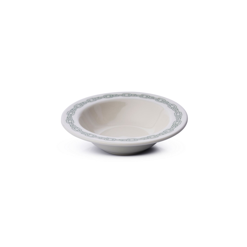 Service de table 24 pièces en porcelaine, blanc/vert