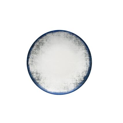 Service de table 24 pièces en porcelaine blanche et bleue