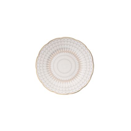 Service de table 24 pièces en porcelaine blanche, finition dorée