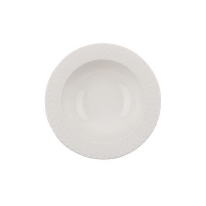 Service de table 24 pièces en porcelaine blanche