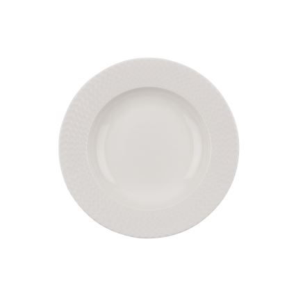 Service de table 24 pièces en porcelaine blanche
