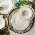 Service de table 24 pièces en porcelaine blanche