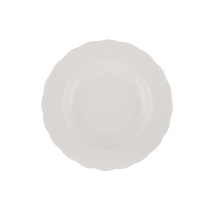 Service de table 24 pièces en porcelaine blanche