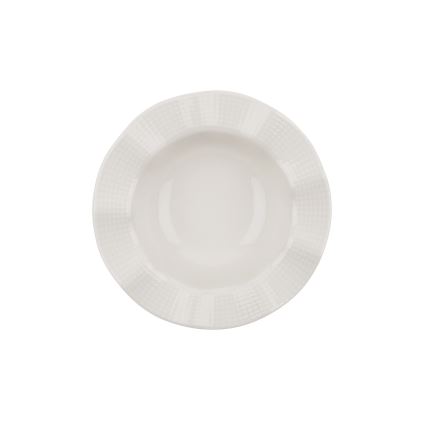 Service de table 24 pièces en porcelaine blanche