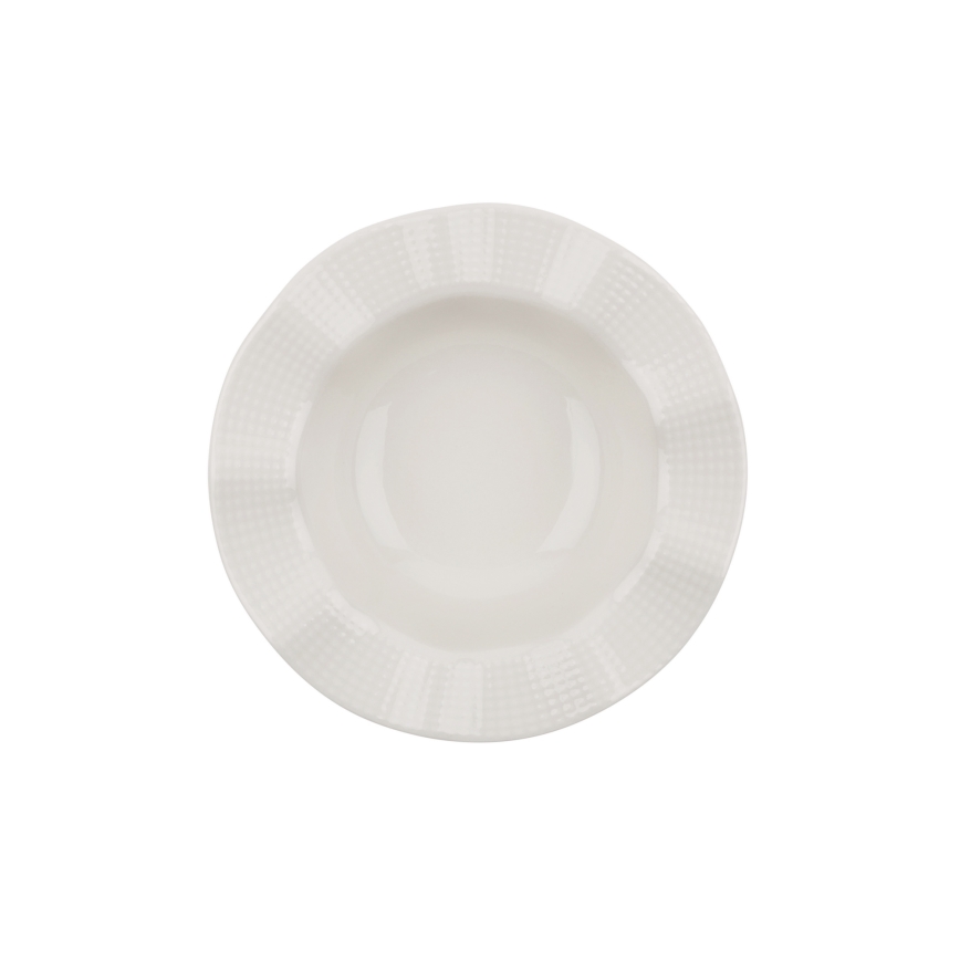 Service de table 24 pièces en porcelaine blanche