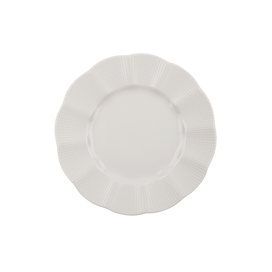 Service de table 24 pièces en porcelaine blanche