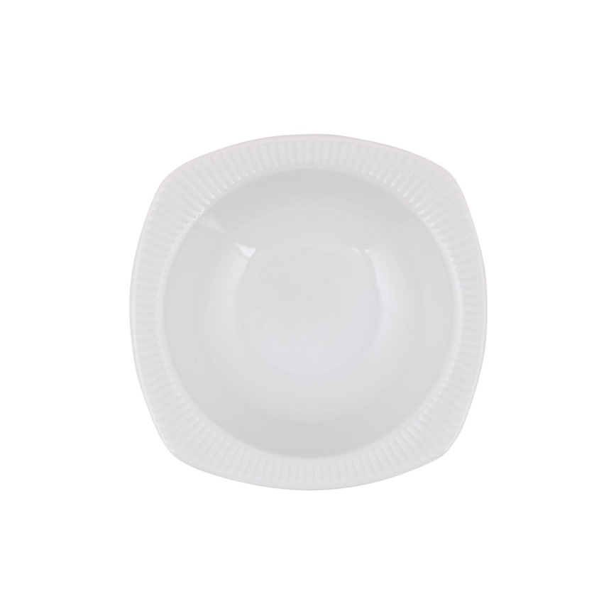 Service de table 24 pièces en porcelaine blanche