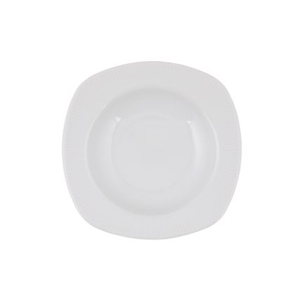 Service de table 24 pièces en porcelaine blanche