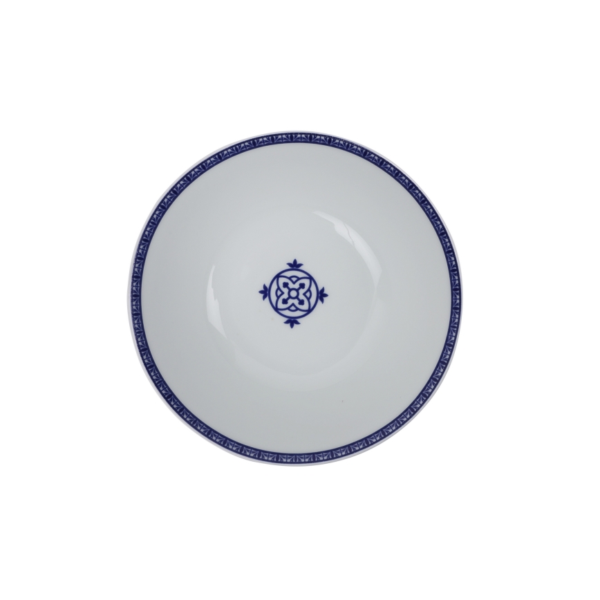 Service de table 24 pièces en porcelaine, bleu