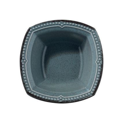 Service de table 24 pièces en porcelaine, bleu