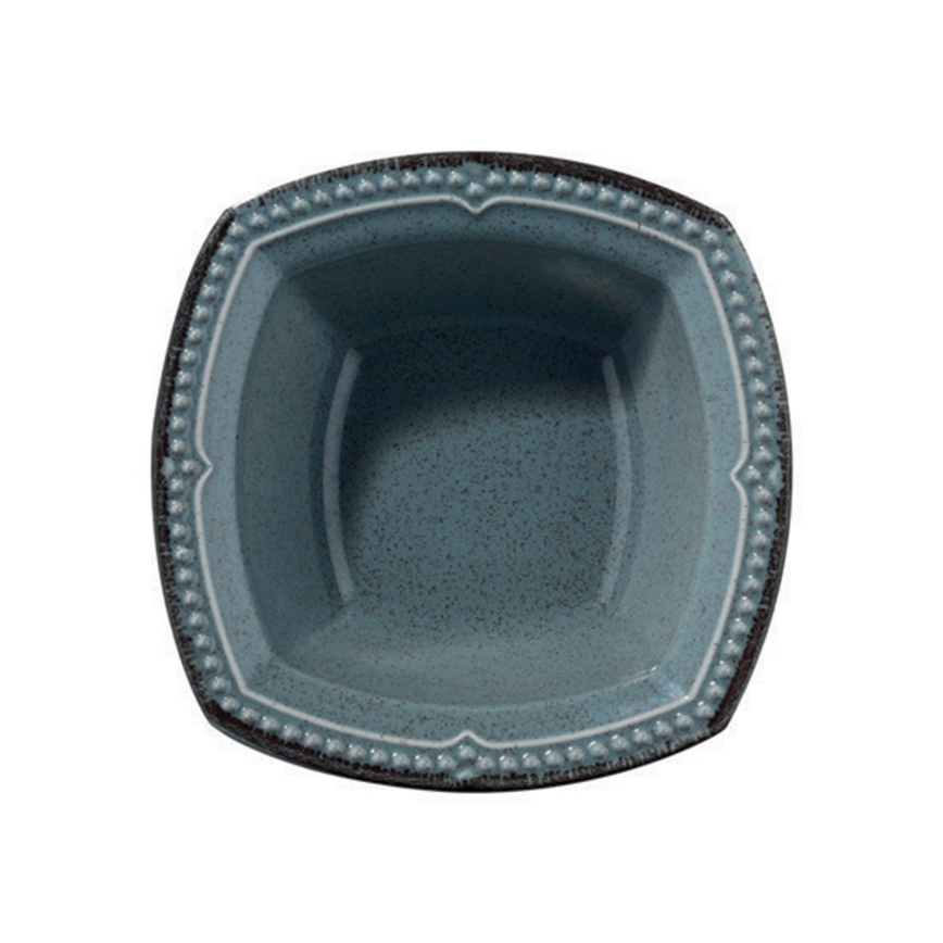 Service de table 24 pièces en porcelaine, bleu