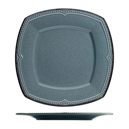 Service de table 24 pièces en porcelaine, bleu