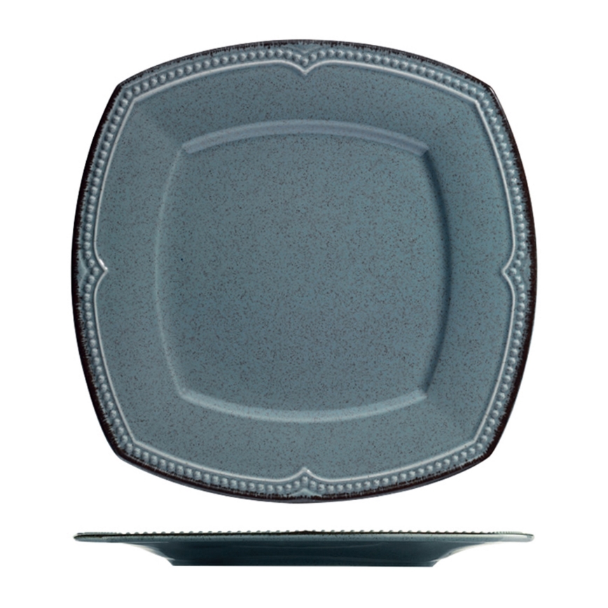 Service de table 24 pièces en porcelaine, bleu