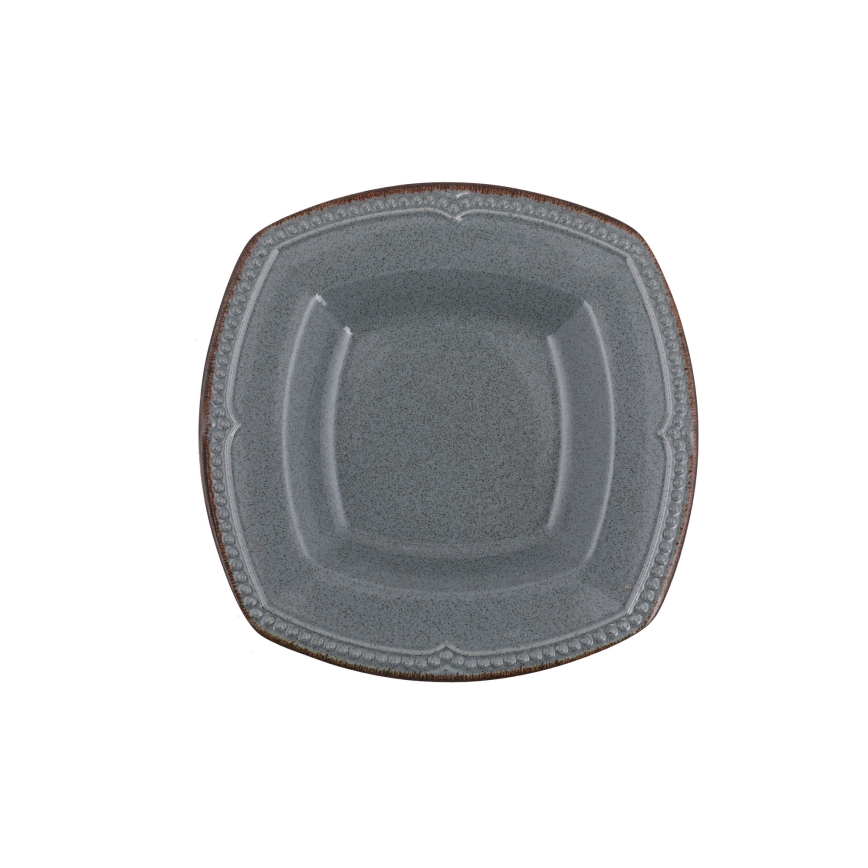 Service de table 24 pièces en porcelaine, bleu