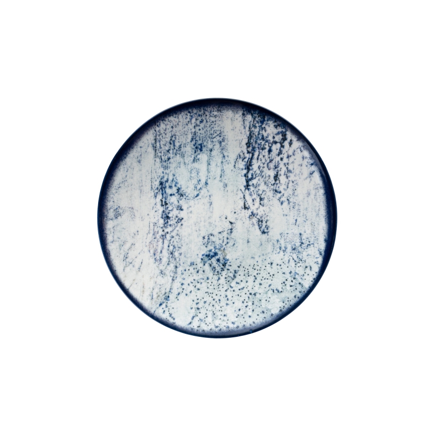 Service de table 24 pièces en porcelaine, bleu