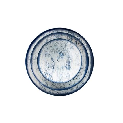 Service de table 24 pièces en porcelaine, bleu