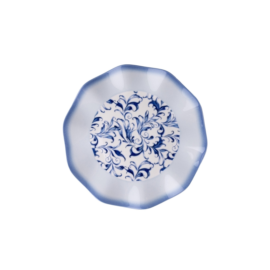 Service de table 24 pièces en porcelaine, bleu