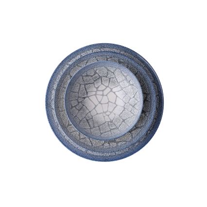 Service de table 24 pièces en porcelaine bleue