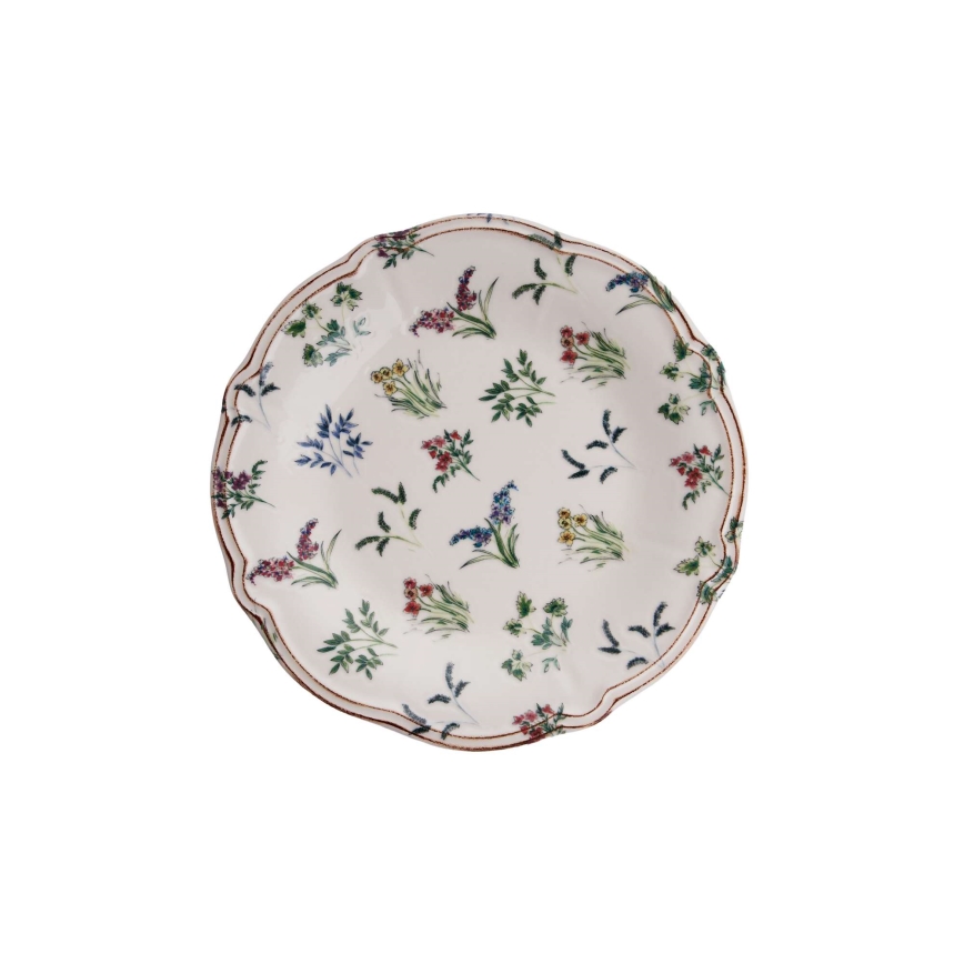 Service de table 24 pièces en porcelaine, multicolore