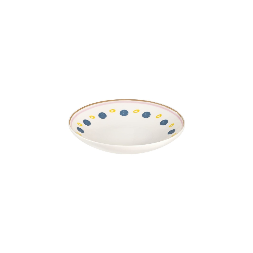 Service de table 24 pièces en porcelaine, multicolore