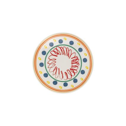 Service de table 24 pièces en porcelaine, multicolore