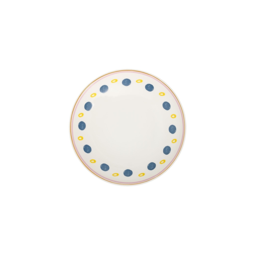 Service de table 24 pièces en porcelaine, multicolore