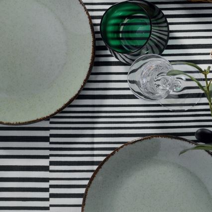 Service de table 24 pièces en porcelaine, vert