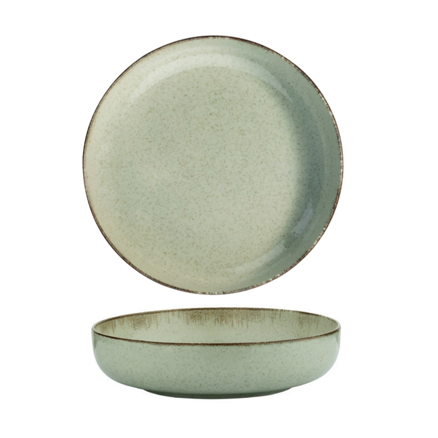 Service de table 24 pièces en porcelaine, vert