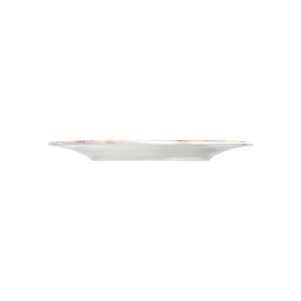 Service de table 24 pièces en porcelaine — blanc, bleu et rouge