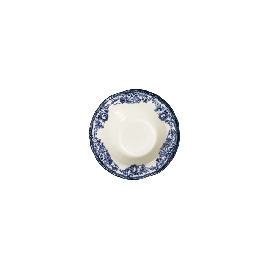 Service de table 24 pièces en porcelaine — blanc et bleu