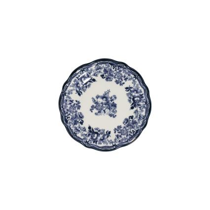 Service de table 24 pièces en porcelaine — blanc et bleu