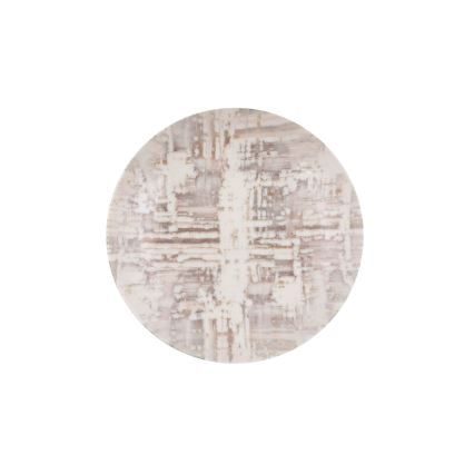 Service de table 24 pièces, marron/blanc, en porcelaine