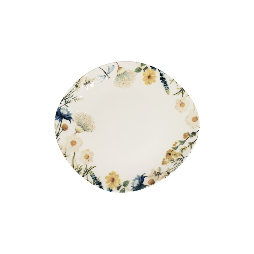 Service de table 24 pièces multicolore/bleu/porcelaine
