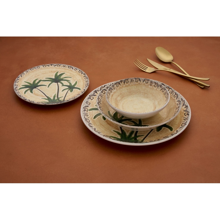 Service de table 24 pièces multicolore/céramique