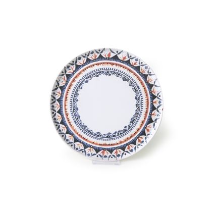 Service de table 24 pièces, multicolore en grès