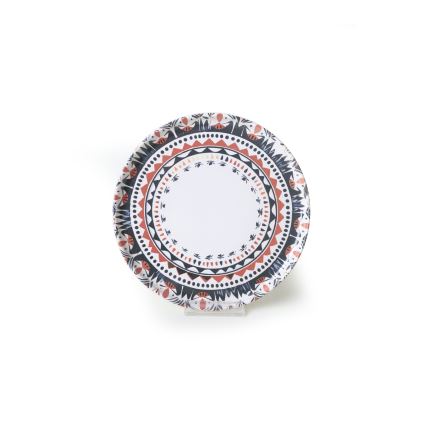 Service de table 24 pièces, multicolore en grès